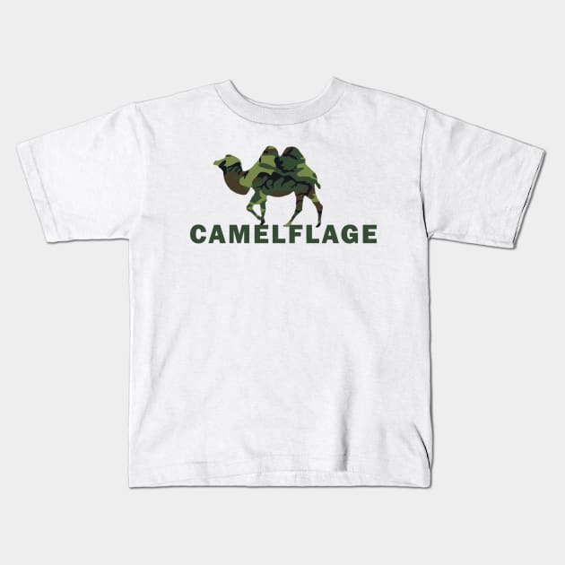 Camelflage Kids T-Shirt by Room Thirty Four